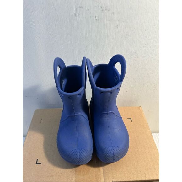Crocs rain boots blue unisex kids C7 - Picture 3 of 5